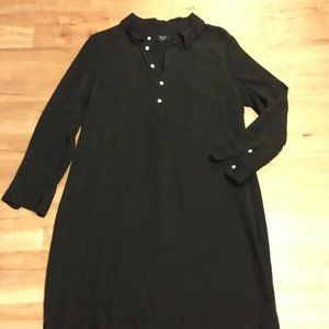 Brass long sleeve black shirt dress
